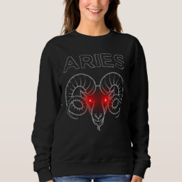 Aries Dark Astrology | Minimaler Okkulter Zodiakus Sweatshirt