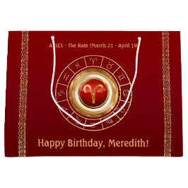 Aries - Die riesige Zodiac-Signatur für große Gesc Geschenktüte