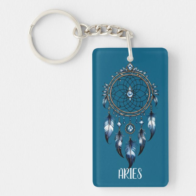 Aries Dreamcatcher Schlüsselanhänger (Vorderseite)