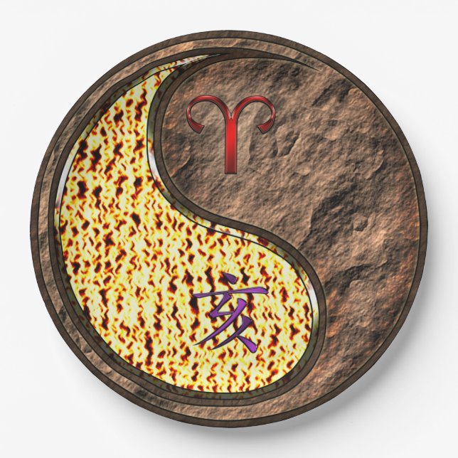 Äries & Earth Boar Pappteller (Vorderseite)