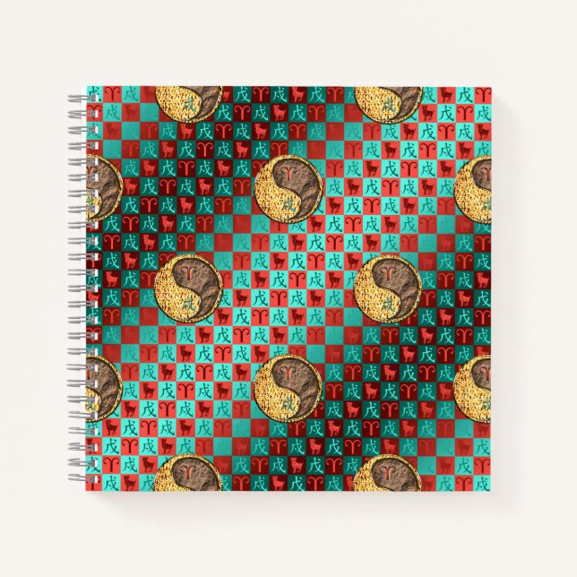 Aries & Earth Dog Notizbuch (Vorderseite)