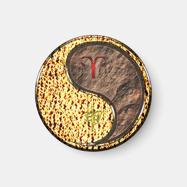 Aries & Earth Monkey Magnet (Vorne)