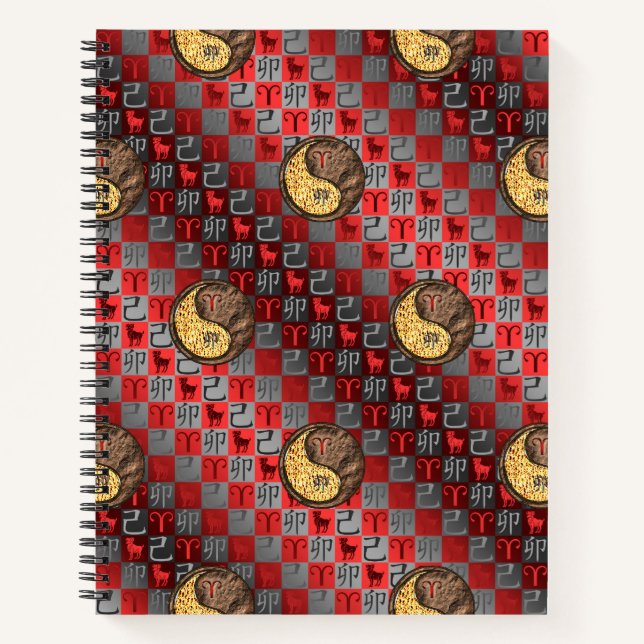 Aries & Earth Rabbit Notizbuch (Vorderseite)