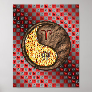 Aries & Earth Rabbit Poster