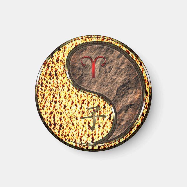 Aries & Earth Rat Magnet (Vorne)