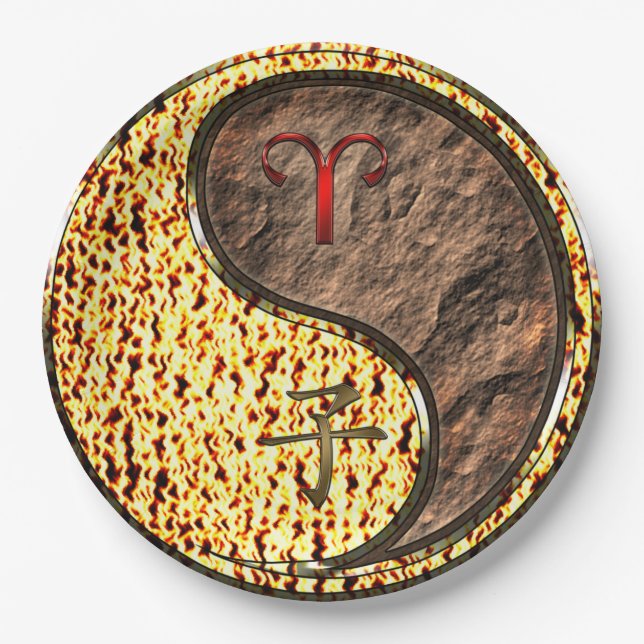 Aries & Earth Rat Pappteller (Vorderseite)