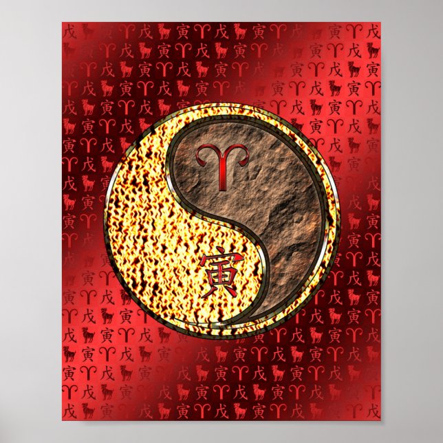 Aries & Earth Tiger Poster (Vorne)