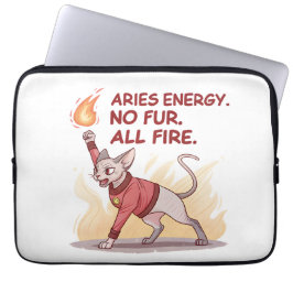 Aries Energy Sphynx Cat No Fur All Fire Art Laptopschutzhülle