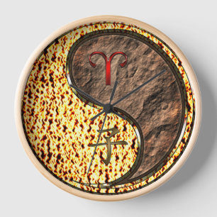 Aries & Erde Ratte Puzzle Uhr
