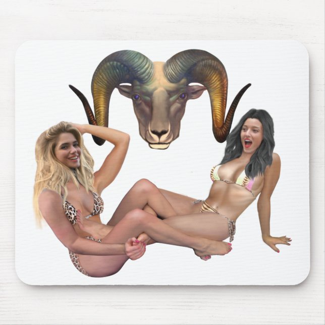 ARIES FEMALE TICKLE WRESTLING MOUSEPAD (Vorne)