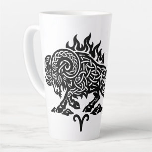 Aries Fire‑Ram – keltische, von Geistern heimgesuc Milchtasse