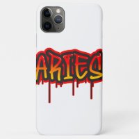 ARIES Fire Sign Driving Word Art Spray Paint