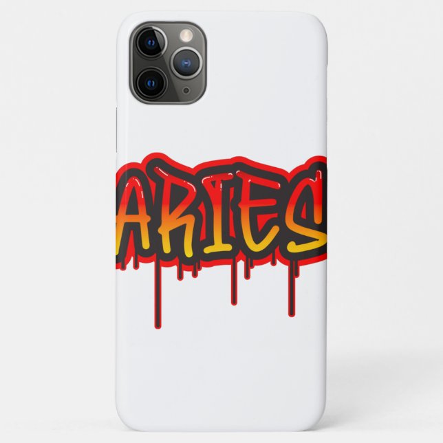 ARIES Fire Sign Driving Word Art Spray Paint Case-Mate iPhone Hülle (Rückseite)