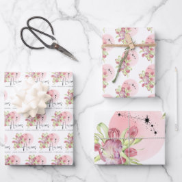 Aries Floral Wrapping Paper Sheets Geschenkpapier Set