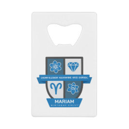 Aries Geburtstags-Emblem™ für Schmuck 21.-31. März Geldbeutel Flaschenöffner