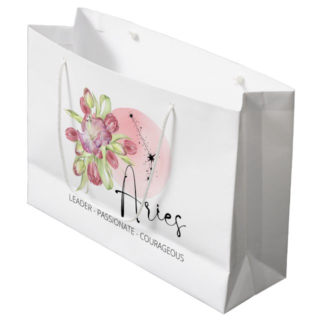 Aries Gift Bag Große Geschenktüte (Vorderseite Schrägansicht)