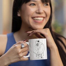 Aries Girl 15oz Black Rim Tasse