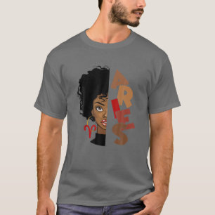 Aries Girl Afro Locs Girl T-Shirt
