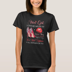 Aries Girl Birthday Horoscope Zodiac Bday Party Wo T-Shirt