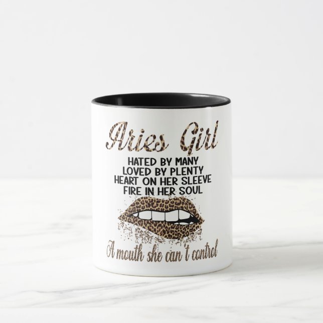 Aries Girl/Birthday Tasse (Zentrum)