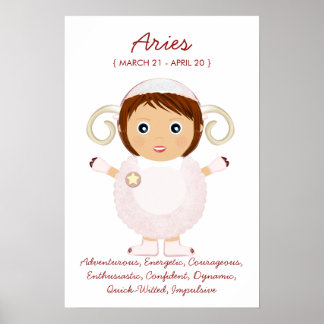 Aries - Girl-Horoskop-Poster Poster