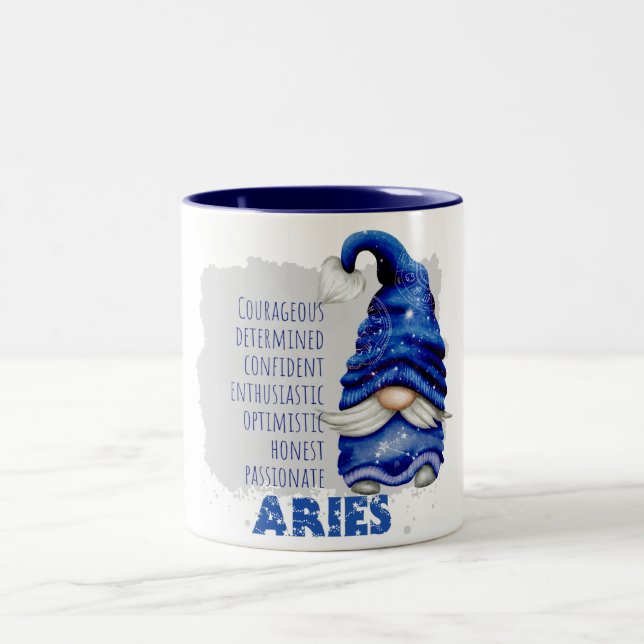 Aries Gnome Zwei-Tone-Kaffee-Tasse Zweifarbige Tasse (Mittel)