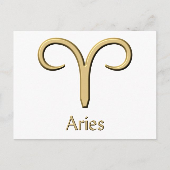 Aries Gold Symbol Postkarten (Vorderseite)