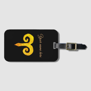 Aries Golden Astrologie Zodiac Sign Gepäckanhänger