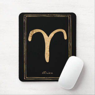 Aries Hammergerüst goldstilisierte Astrologie-Symb Mousepad