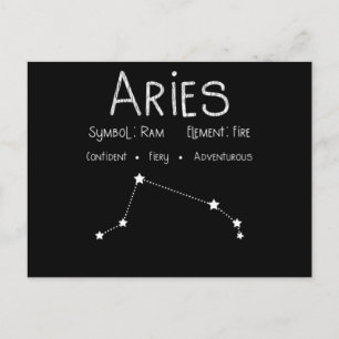 Aries Horoscope Astrologie Star Sign Geburtstagsge Postkarte