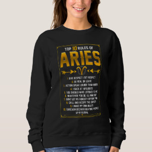 Aries Horoskop Zodiac Fakten Eigenschaften Regeln Sweatshirt