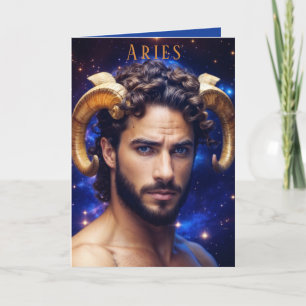 Aries Male Birthday Card Feiertagskarte