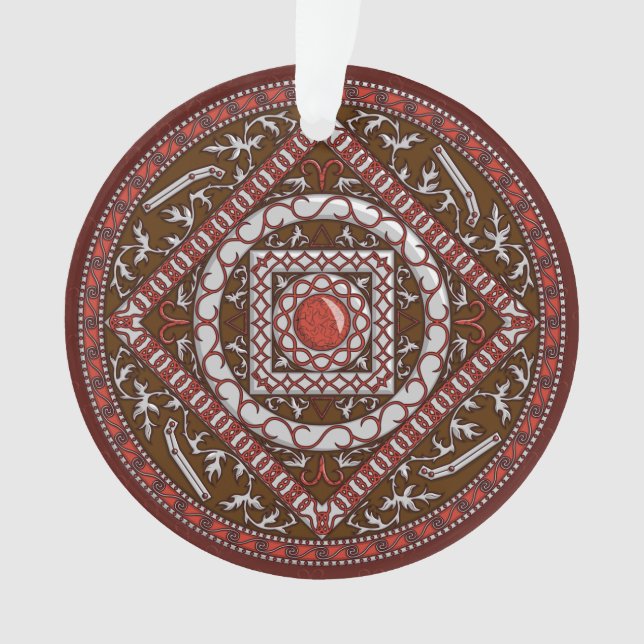 Aries Mandala Acrylic Ornament (Vorderseite)