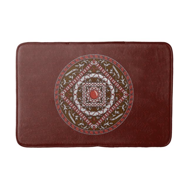 Aries Mandala Bath Mat Badematte (Vorderseite)
