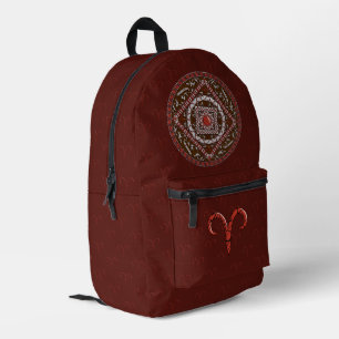Aries-Mandala Bedruckter Rucksack