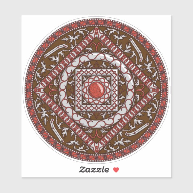 Aries Mandala Contour Sticker (Blatt)