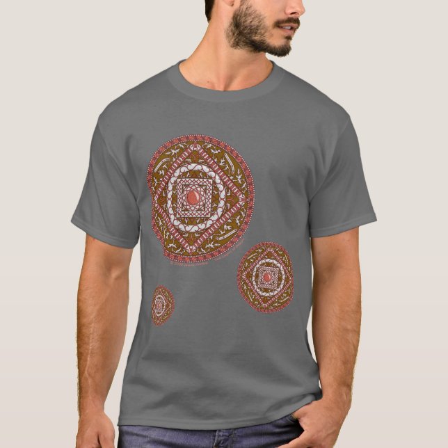 Aries Mandala Men Dark Shirt (Vorderseite)