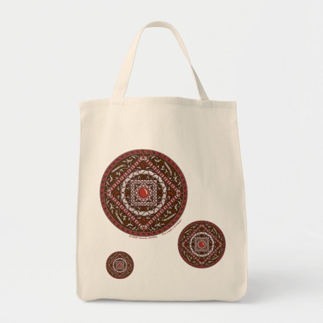 Aries Mandala Tote Bag Tragetasche (Vorne)