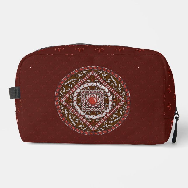 Aries Mandala Waschbeutel (Vorderseite)