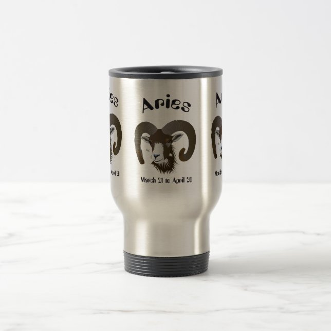 Aries March 21 to April 20 Mug Reisebecher (Mittel)