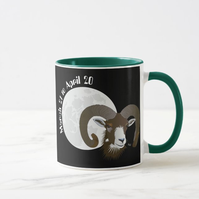 Aries March 21 to April 20 Mug Tasse (Rechts)