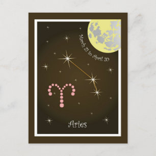Aries March 21 to April 20 Postkarte