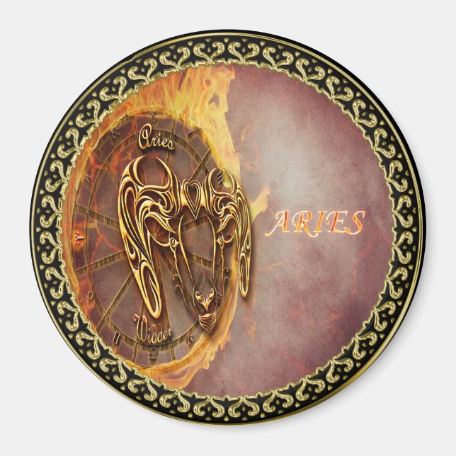 Aries März 21. bis 20. April Horoskop Magnet (Vorne)