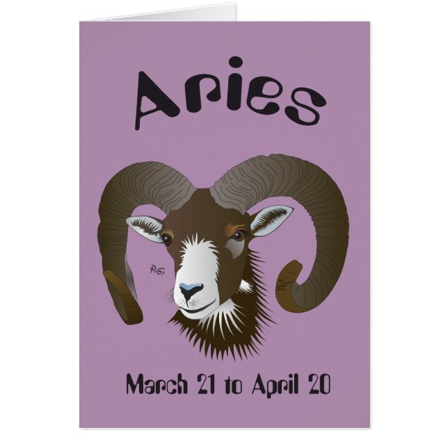 Aries März 21 bis 20. April Karte (Vorne)