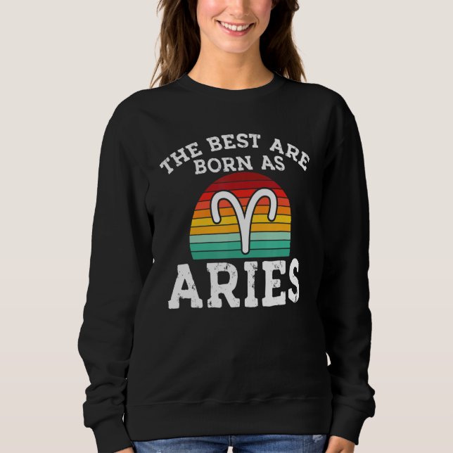 Aries März April Geburtstag Retro Astrologie Aries Sweatshirt (Vorderseite)