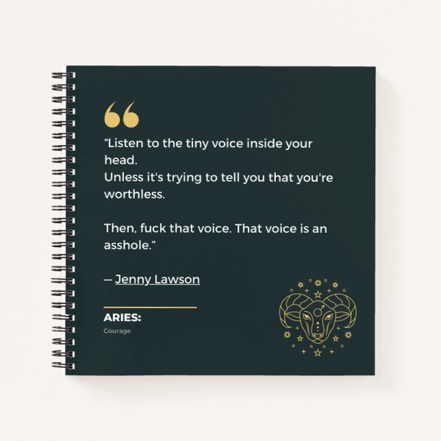 Aries-Notebook Notizbuch (Vorderseite)
