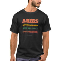 Aries Operational Specs Retro-Typografie-T-Shirt