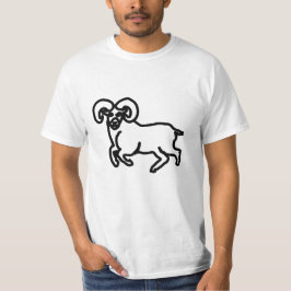 Aries Outline Ram T‑Shirt – Strong Aries Energy T-Shirt