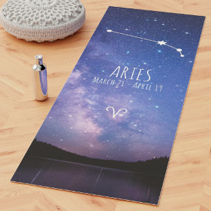 Aries Personalisierte Zodiac Astrologie Yoga Mat Yogamatte