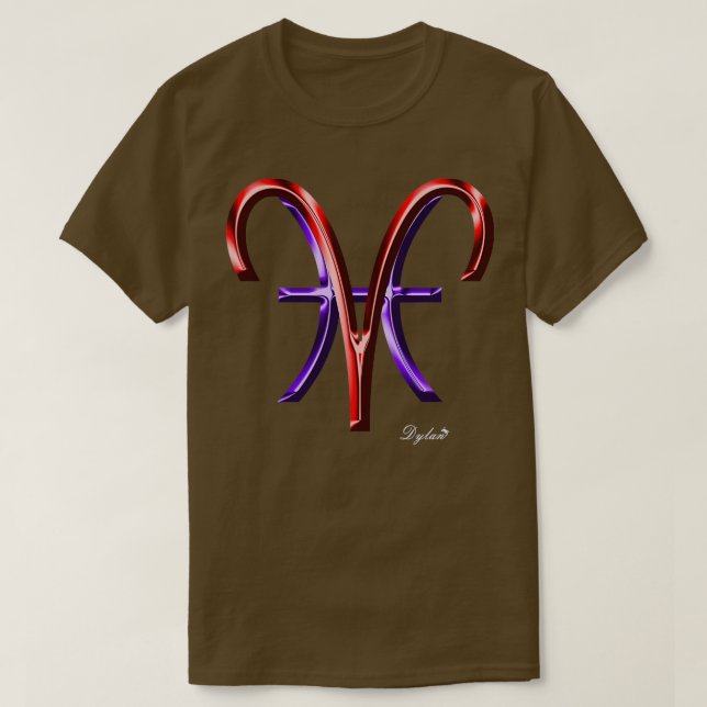 Aries Pisces Cusp Zodiac Sign T-Shirt (Design vorne)